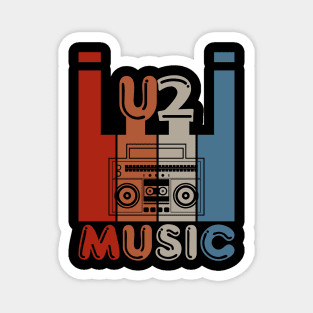 U2 Music Vintage Retro Magnet