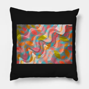 Background with colored waves Pillow