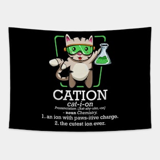 Cation Cute Science Cat Pawsitive Element Tapestry