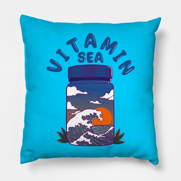 Vitamin Sea Pillow by Artthree Studio