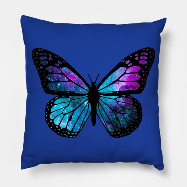 Galactic Butterfly Pillow by ARTWORKandBEYOND