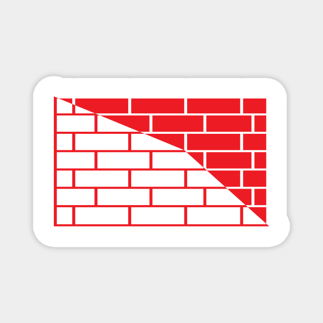 Brick wall black background design ,black and white Magnet by nexus99