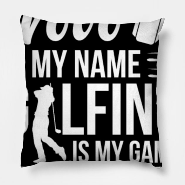 Vovo Is My Name Golfing Is My Game Pillow by tangyreporter