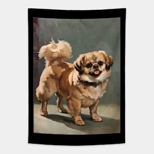 Ancient Breed, Timeless Charm: Pekingese Wall Art Tapestry