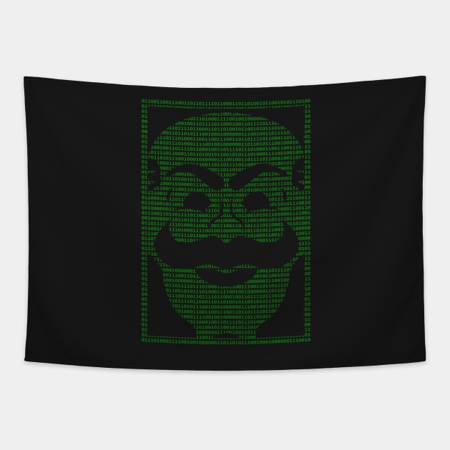 Fsociety Binary Mask Tapestry by Pepepaul4