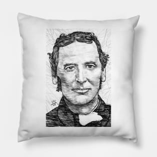 EDWIN ABBOTT ABBOTT pencil portrait Pillow