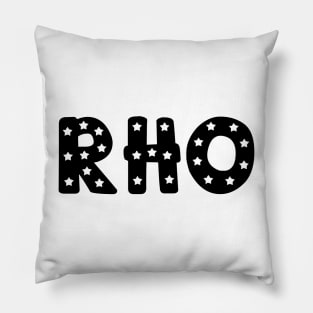 Rho Star Letters Pillow