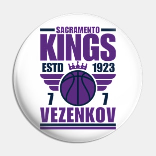 Sacramento kings Vezenkov 7 Basketball Retro Pin