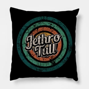 Jethro Tull // Retro Circle Crack Vintage Pillow