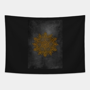 Golden Mandala Tapestry