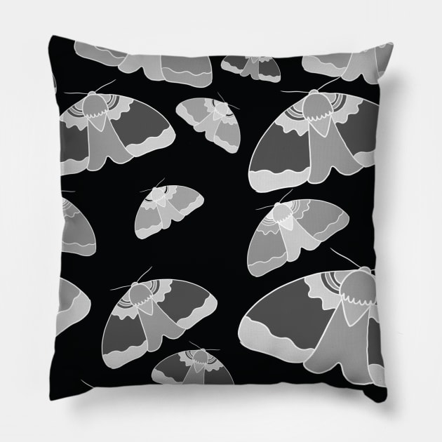 Gothic Kawaii Moths Pillow by SturgesC