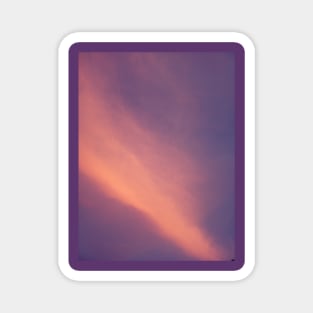 Sunset Pink Purple Sky | Blue | Clouds Photo Magnet