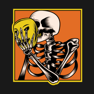 Clowned Skeleton Behind the Yellow Mask T-Shirt