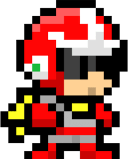 pixelated protoman Magnet