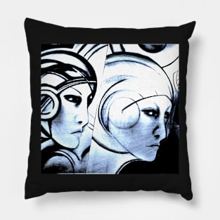 art deco sci fi ,Jacqueline Mcculloch Pillow