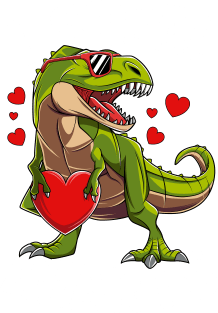 Dinosaur T Rex I Steal Heart Happy Valentines Day Gift Magnet