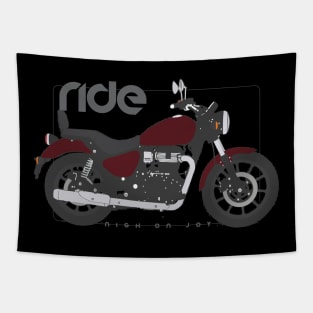 Ride meteor stellar red Tapestry