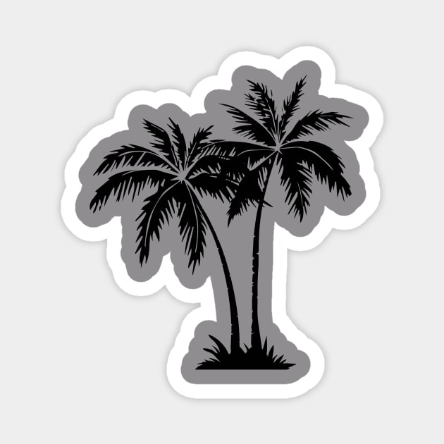 PALM TREE SILHOUETTE Magnet by GOTOCREATE