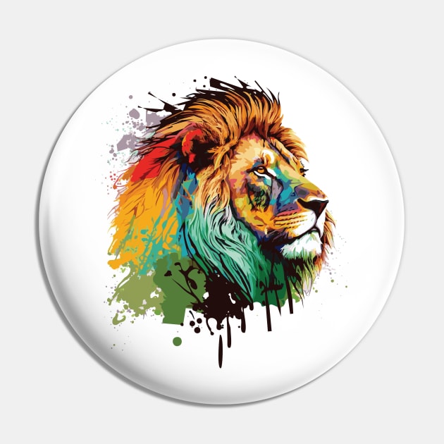 Lion face Pin by remixer2020