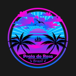 Praia do Rosa Beach Brazil, Palm Trees Sunset Summer T-Shirt