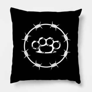 Brass knuckles (white) Pillow