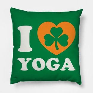 St Patricks Day Yoga Irish Yoga Teacher Shamrock Heart Pillow