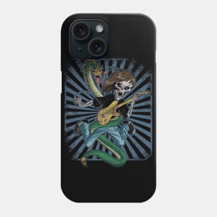 Skeleton Guitarist with Snake Phone Case