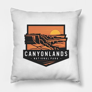 Canyonlands National Park Landscape Emblem Pillow