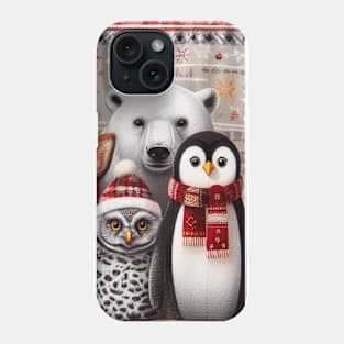 seasons greetings christmas plaid Phone Case