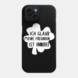 Freundin Irland Kleeblatt Glück Valentinstag Design Phone Case