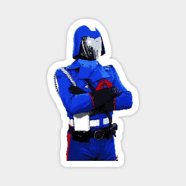 8-Bit Cobra Commander Magnet by BigOrangeShirtShop