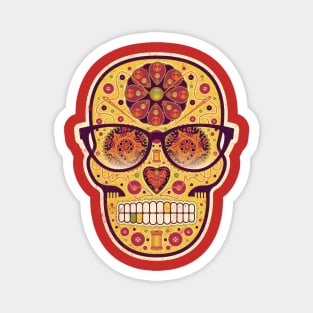 Day of the Mom Sewing Sugar Skull Magnet