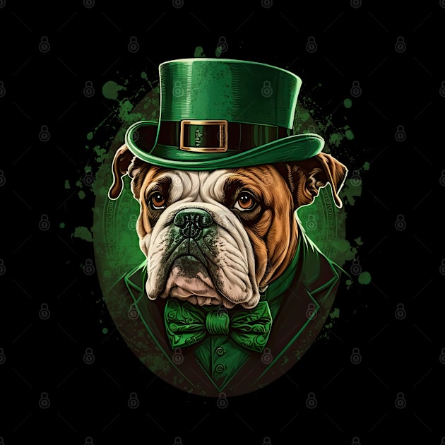 Bulldog St Patrick's Day by JayD World