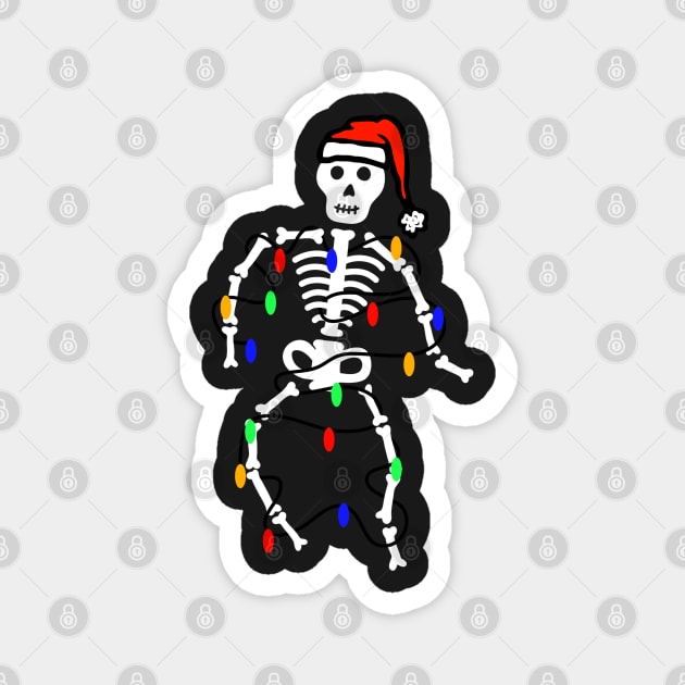 Gothic Christmas Halloween Skeleton Magnet by faiiryliite