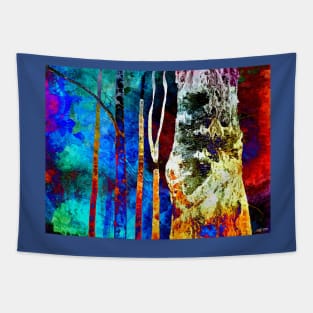 Birches Colored Tapestry