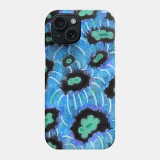 Blue Favia Moonstone Coral in Acrylic Phone Case