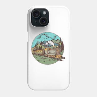 Train Western Landscape Kids Tshirt Phone Case