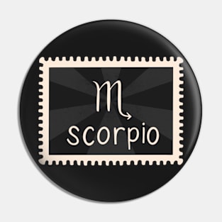 Scorpio Zodiac Sign Stamp Pin