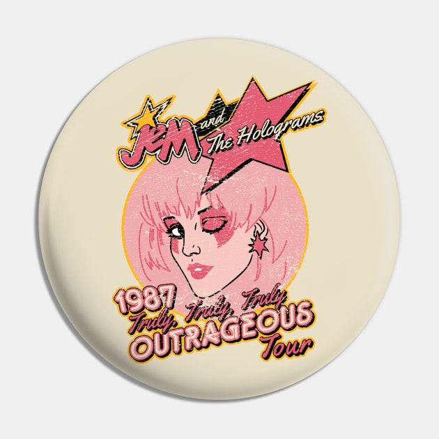 Jem and The Holograms Tour - Distressed Pin by Nazonian