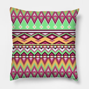 Ethnic pixel ornament #7 Pillow