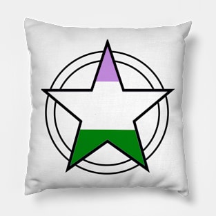 genderqueer Pride Pentacle Pillow