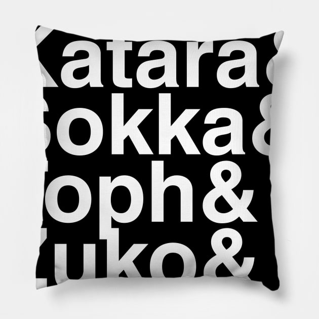 Avatar The Last Airbender Helvetica List Pillow by DennisMcCarson