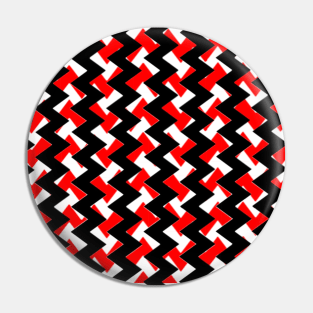 Waves black and red pattern Pin