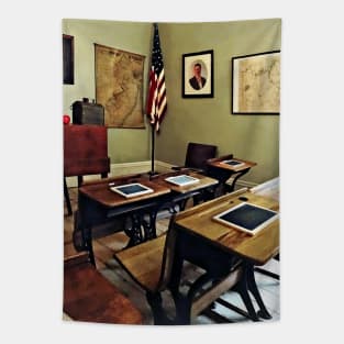 Teachers - One Room Schoolhouse in New Jersey Tapestry