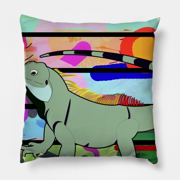 Iguana Pillow by momomoma