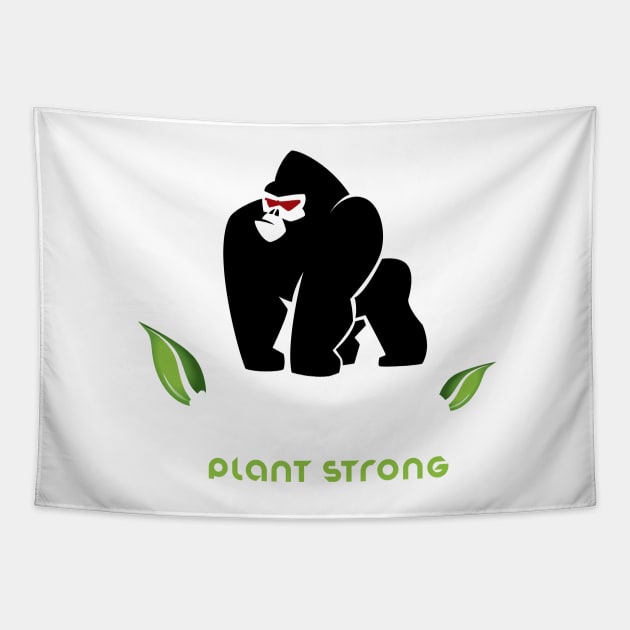 Vegan - Plant Strong Tapestry by mbailey003