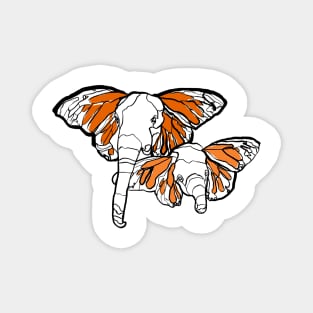 Single Line - Flying Elephants Magnet