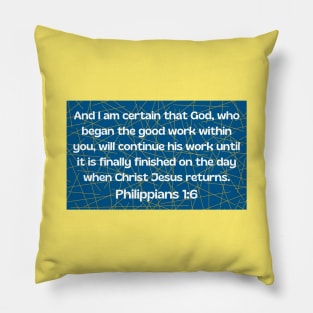 Bible Verse Philippians 1:6 Pillow