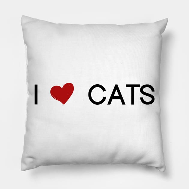 i love cats Pillow by PolygoneMaste