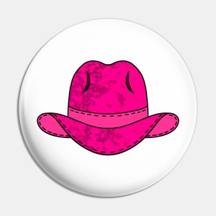 PINK Cowgirl Western Cowboy Hat  - Country Western Art Pin